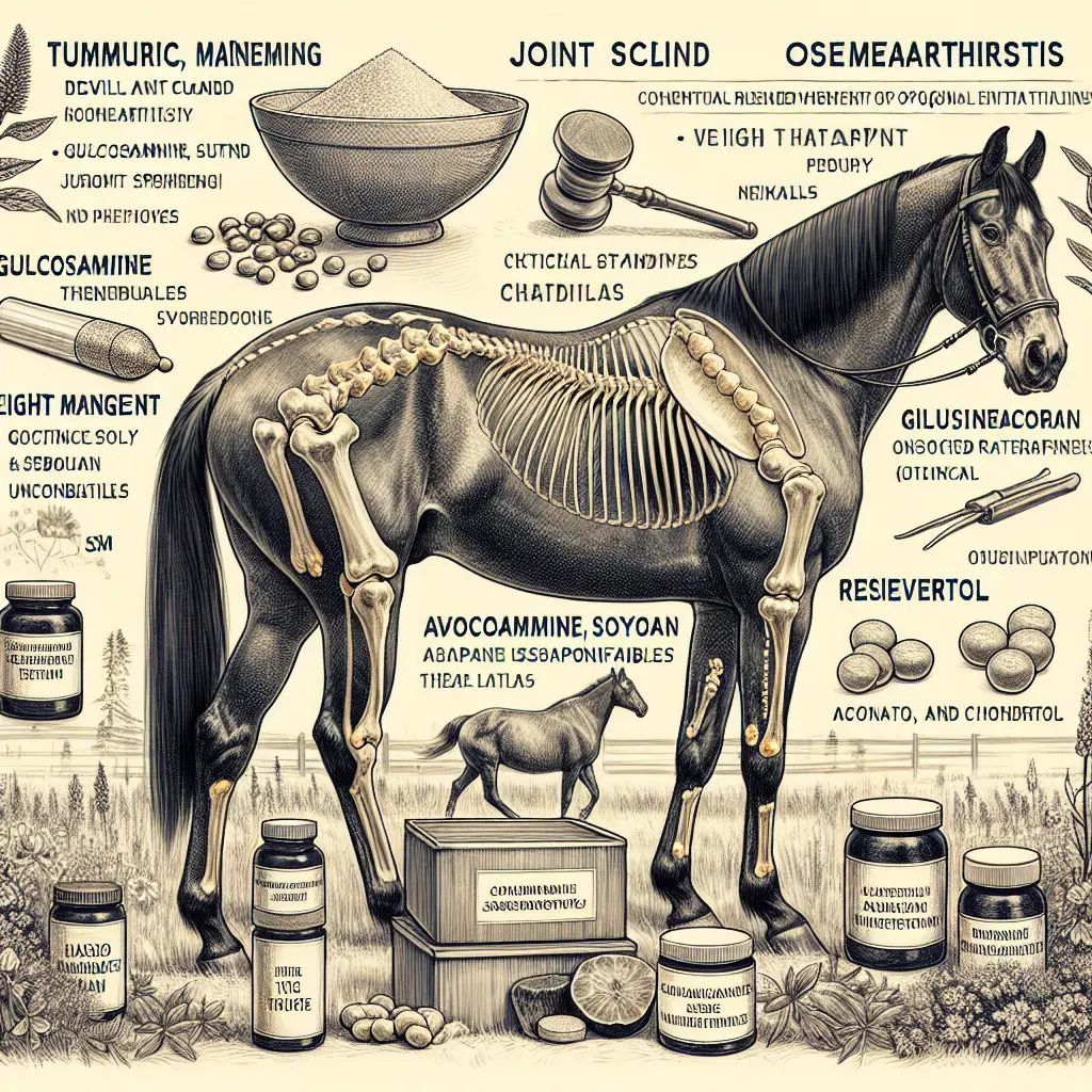 Exploring Natural Solutions for Managing Equine Arthritis - Turmeric and Supplements Background