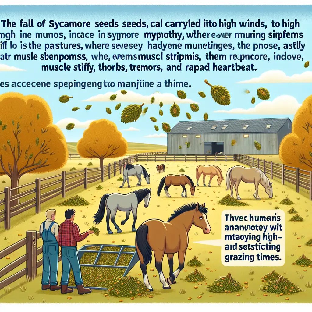 Blog title: Sycamore Seed Hazards - Veterinary care for horse