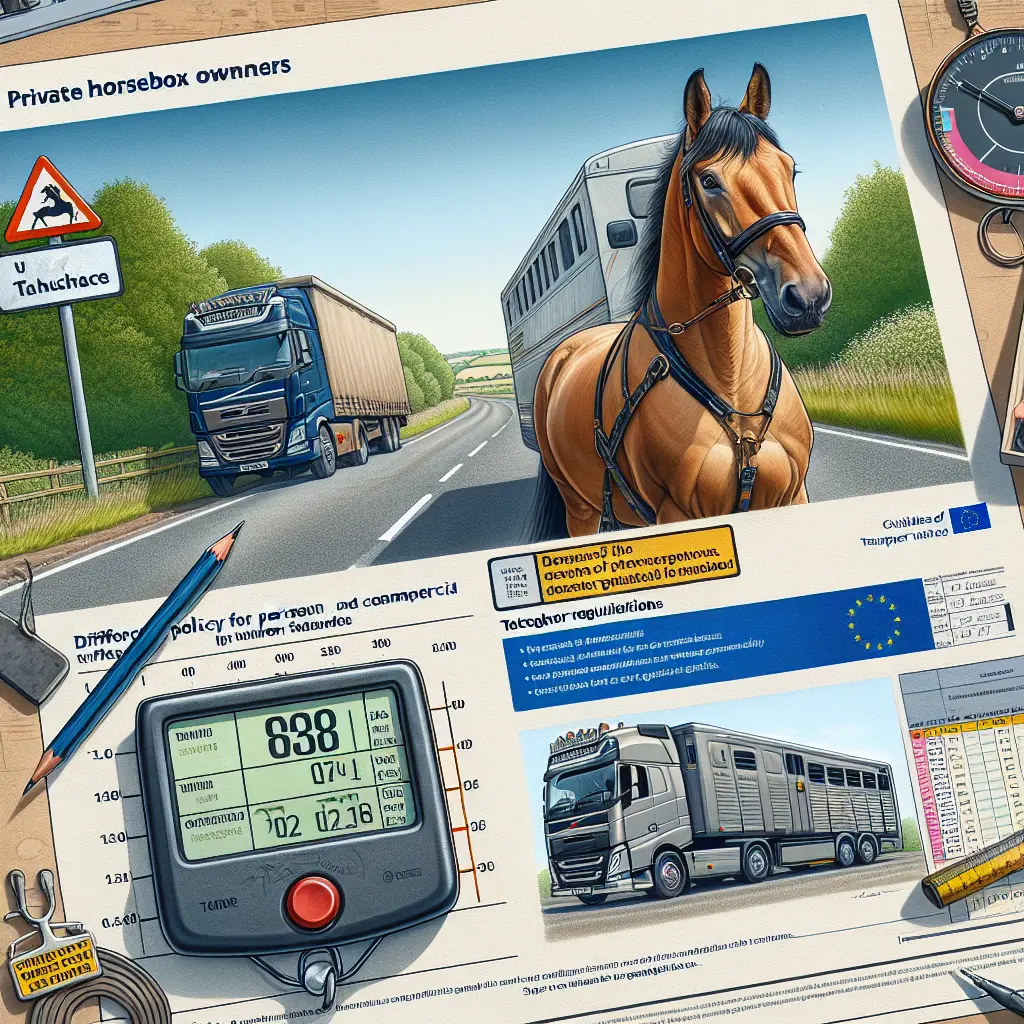 Understanding Tachograph Regulations - Horse grazing by a horsebox