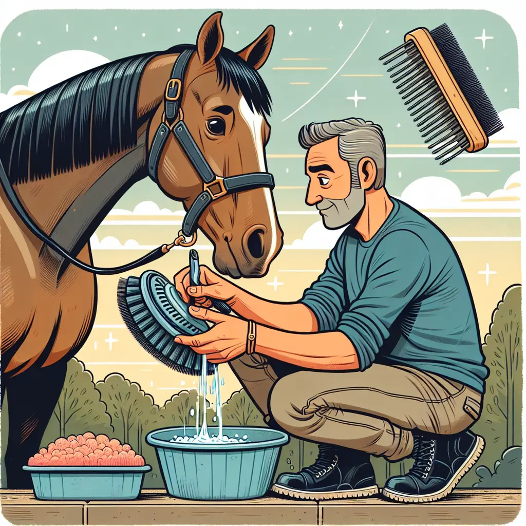 The Art and Routine of Horse Grooming: Grooming in Progress