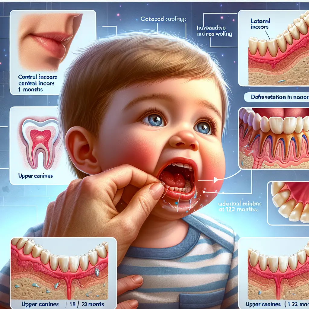 Upper canine teething timeline