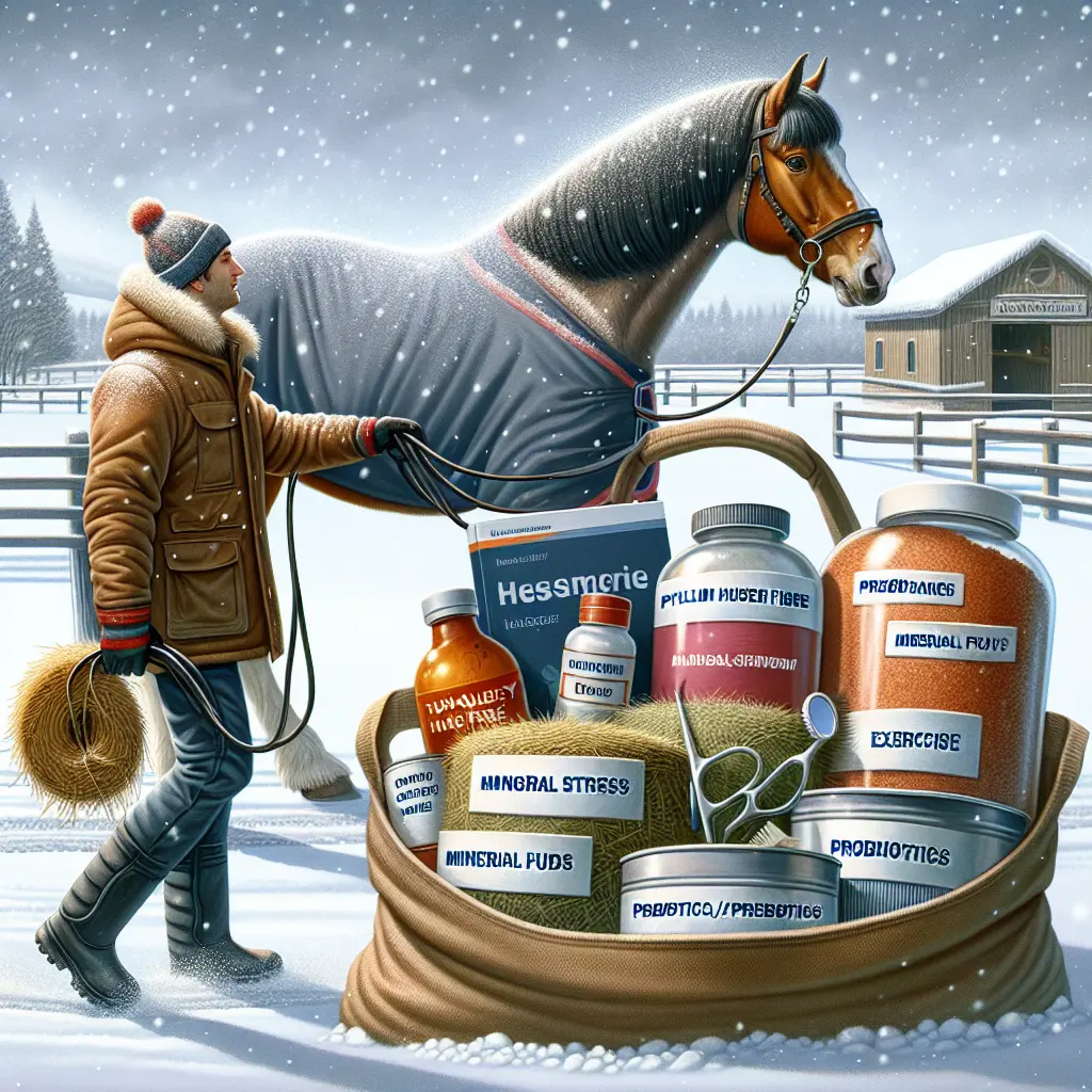 How to Manage Faecal Water Syndrome in Horses During Winter: Image of Horse with Frost