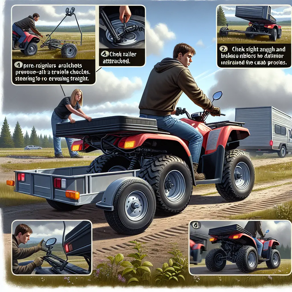 Mastering the art of reversing a trailer with a quad bike - quad bike in action