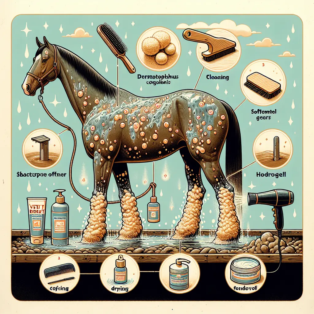 Best Remedies for Scabby Legs in Horses - Image of horse's leg care routine