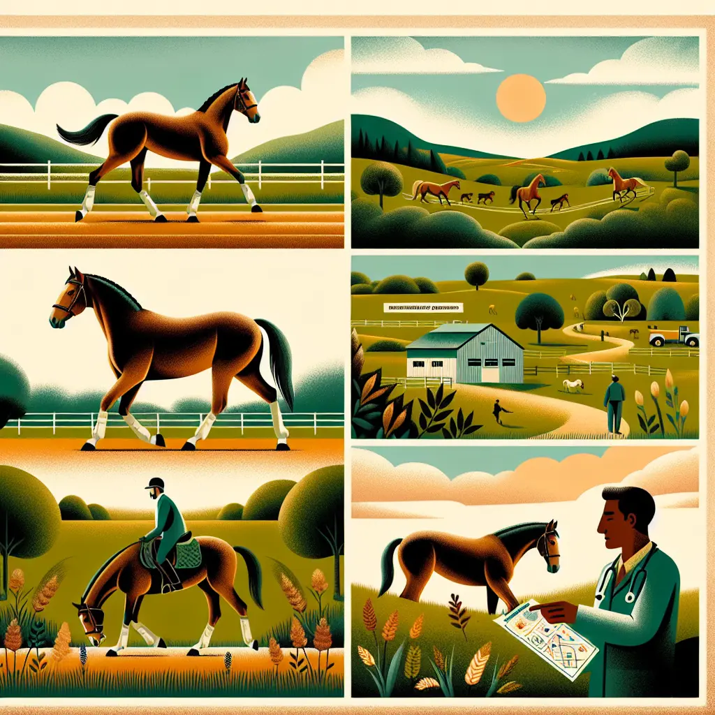 What Are the Best Activities to Keep an Aging Horse Active and Healthy - horses exercising in pastures