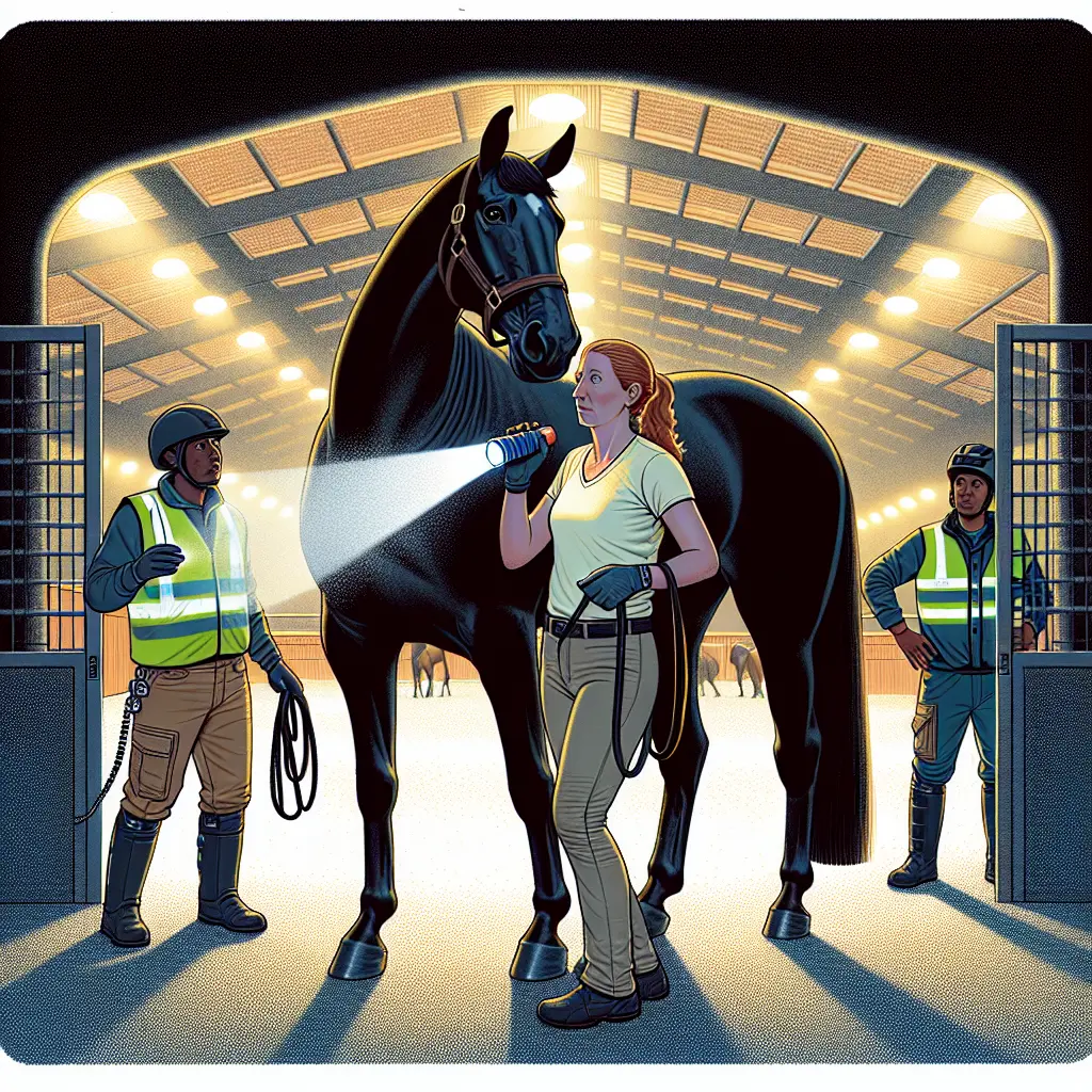How to Calm Your Horse When Riding Under Lights: Tips and Strategies - Flashlight on Horse