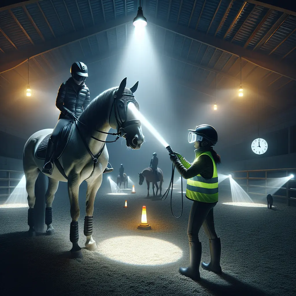How to Calm Your Horse When Riding Under Lights: Tips and Strategies - Calm Rider