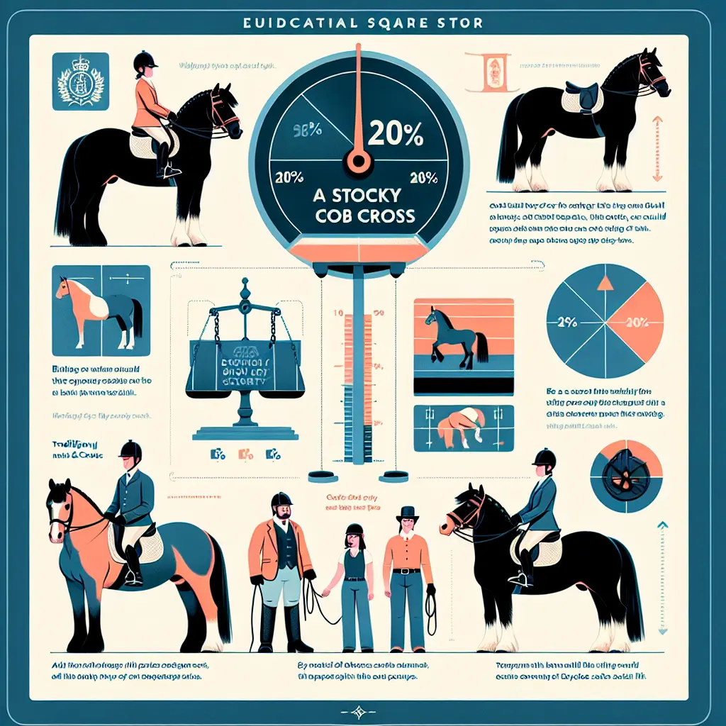 Stocky cob cross with rider, weight criteria
