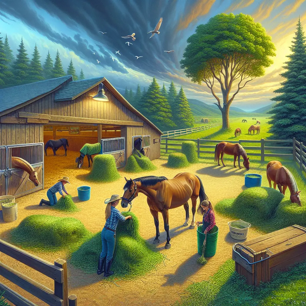 How to Transition Horses Between Overnight Grazing and Stabling - Horse grazing peacefully.