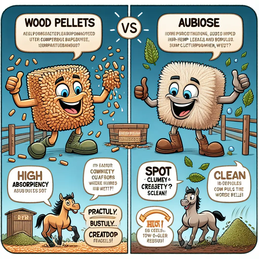 Comparison of wood pellets and Aubiose bedding