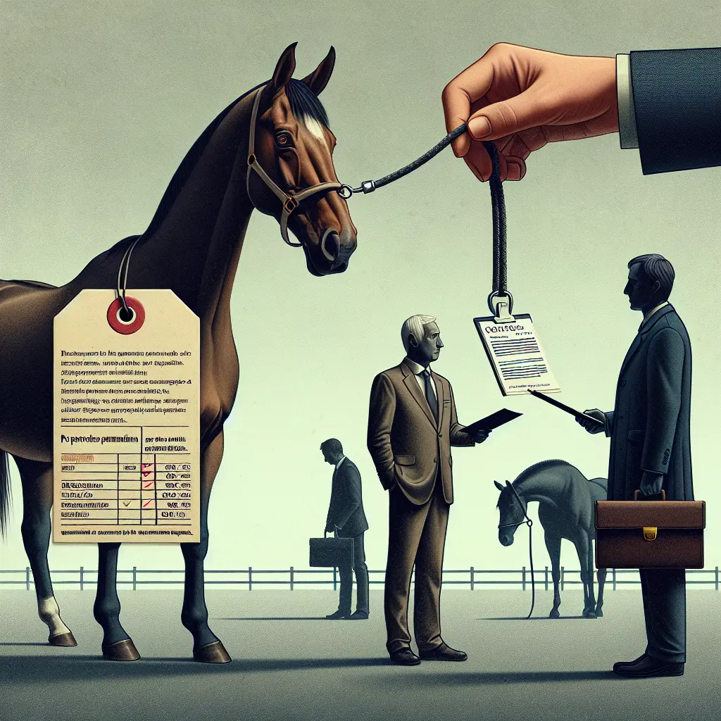 Ethical selling practices with horse health issues