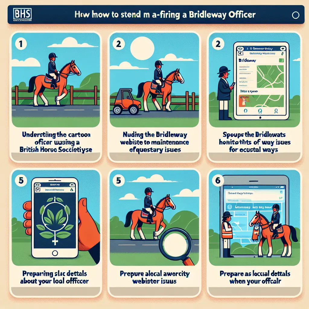 Checklist for contacting a Bridleway Officer