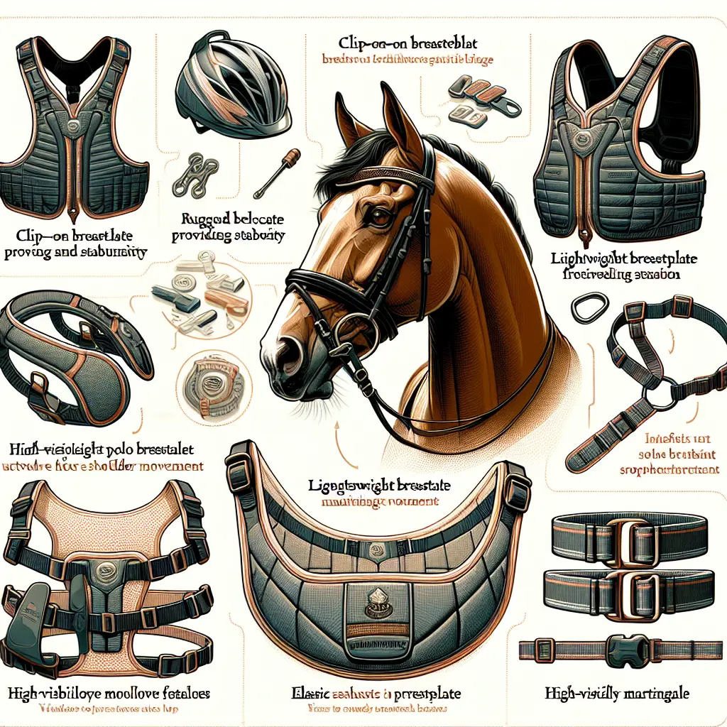 Exploring the Benefits and Options for Clip-on Breastplates and High-Visibility Martingales in Equestrian Gear - Clip-on Breastplate