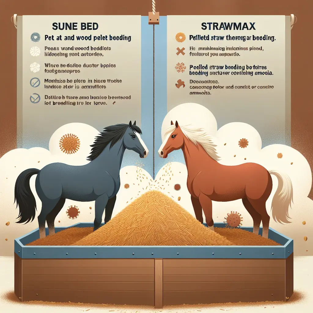 Strawmax vs Sunebed: Bedding for Horses with Asthma