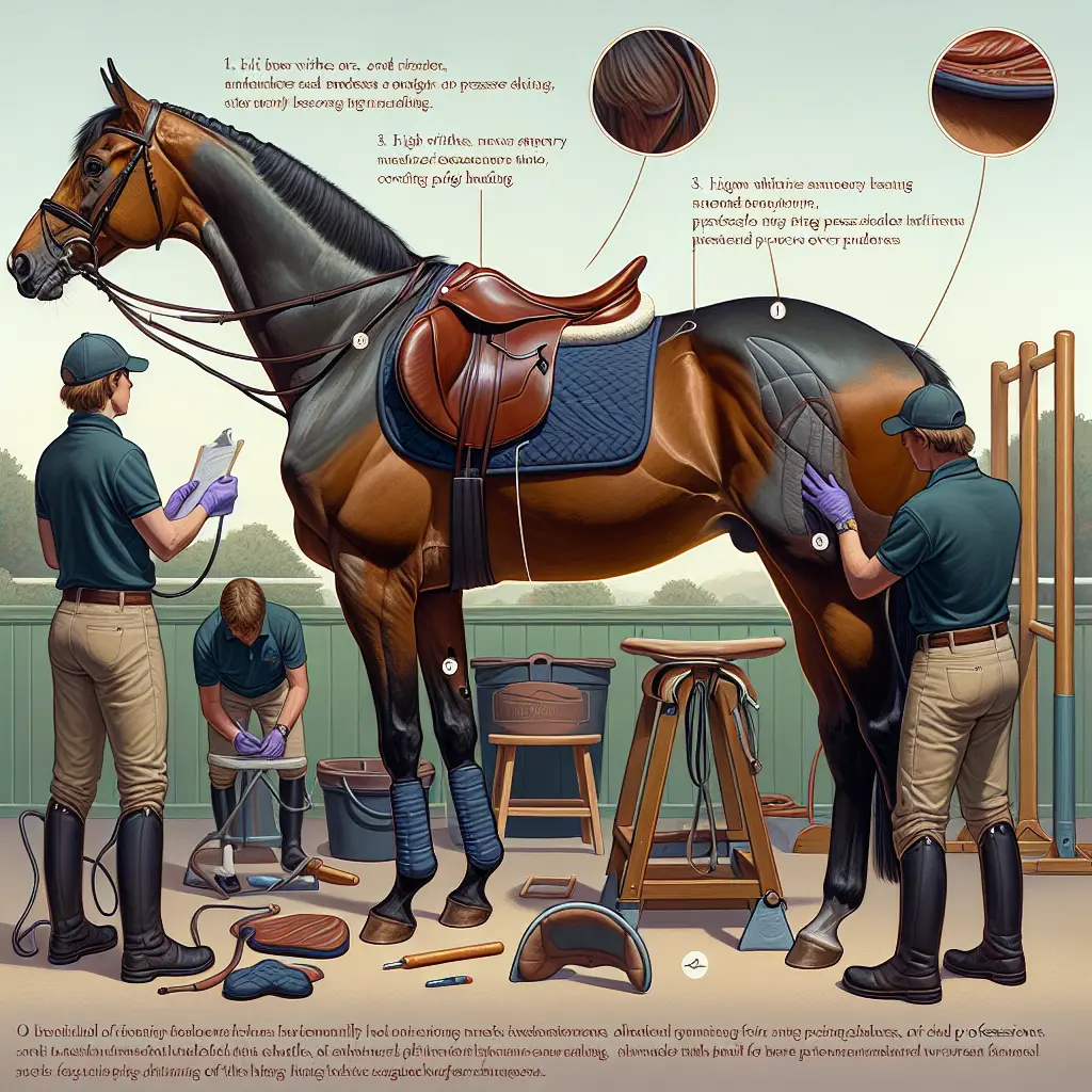 How to Transition Your Ex-Racehorse to a New Saddle: Image of ex-racehorse saddle fitting