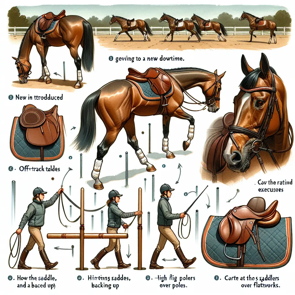 How to Transition Your Ex-Racehorse to a New Saddle: Image of groundwork preparation