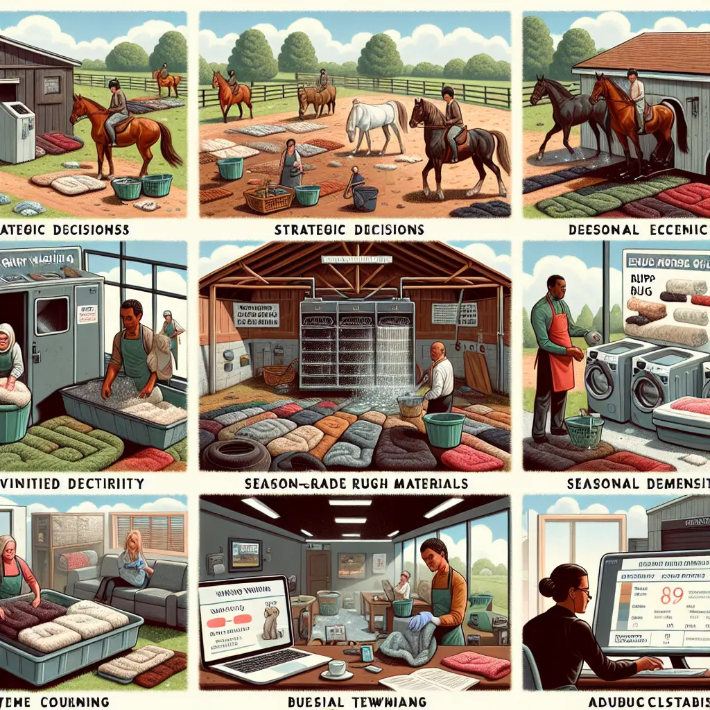 Launching an Equine Rug Washing Business: Dirty Rug Needing Cleaning