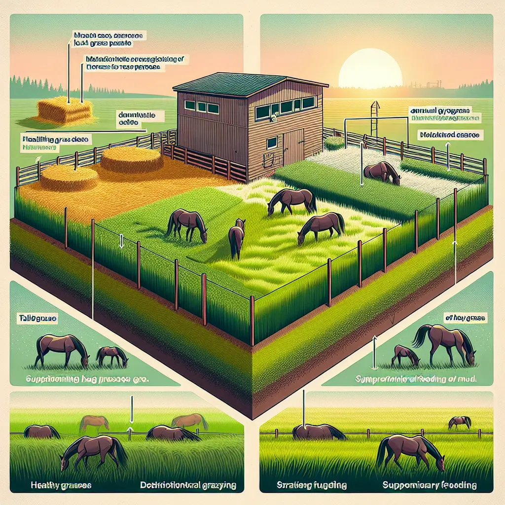 How to Manage Fields with Excess Lush Grass for Horses During Winter - Pasture after Grazing
