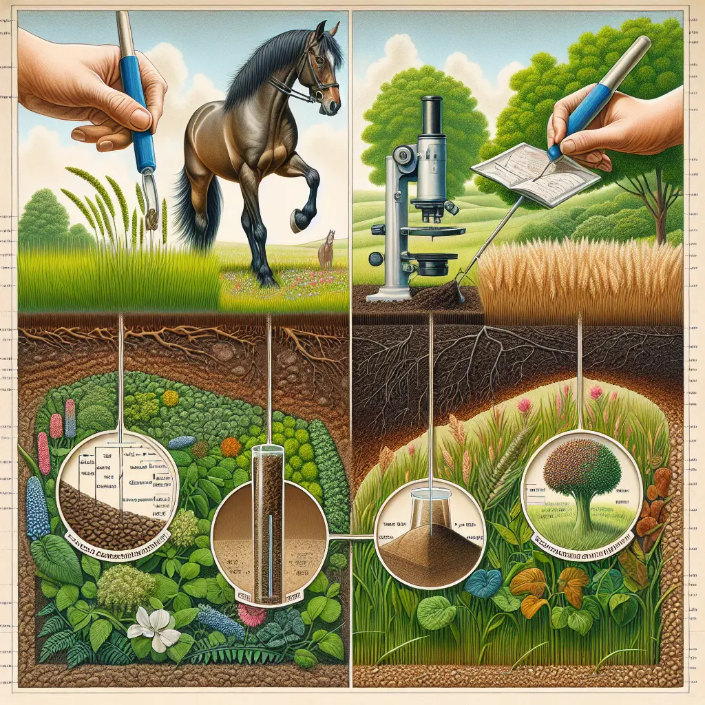 Horse Grazing in Healthy Pasture