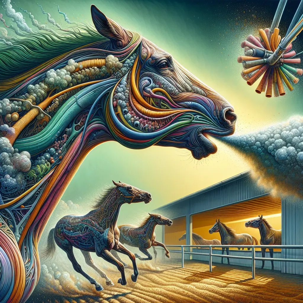Horse with high blowing