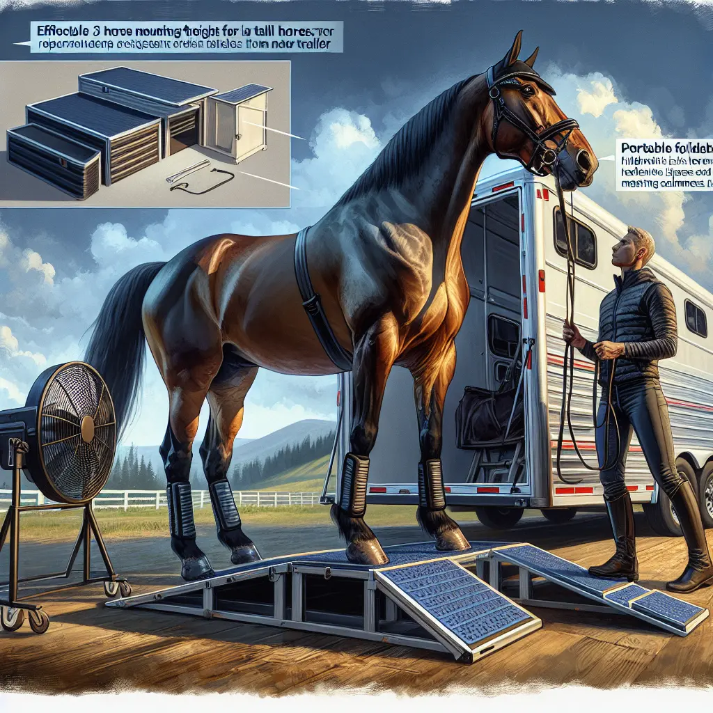 Creative Mounting Solutions for Tall Horses and New Trailers - Portable Mounting Blocks