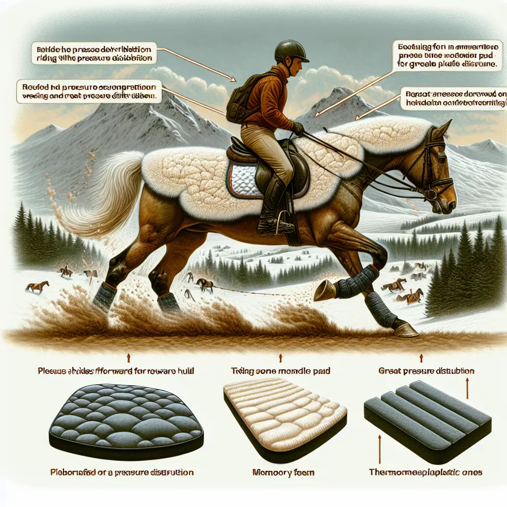 Horse and rider demonstrating enhanced pressure distribution