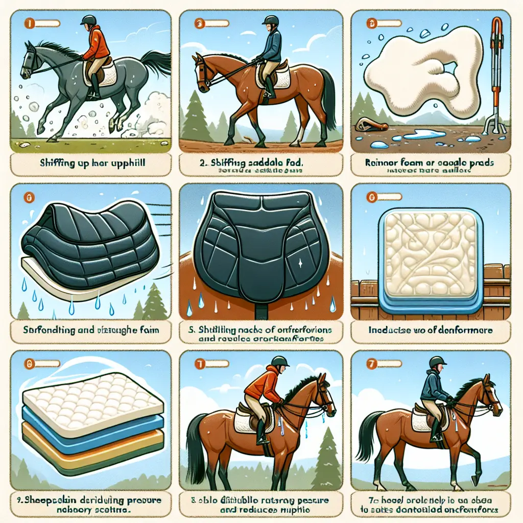 Saddle Pad allowing smooth uphill riding