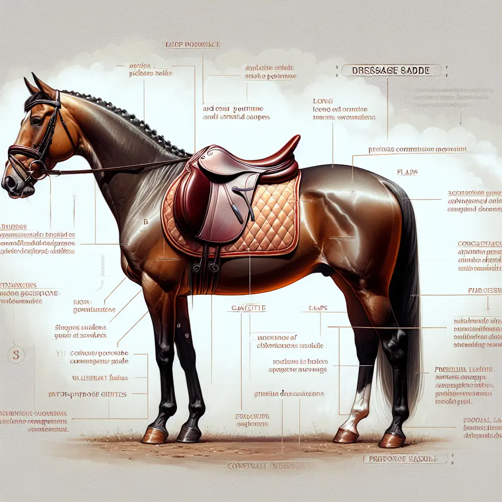 Exploring the Pros and Cons of Dressage Saddles: Detailed view of a Dressage Saddle