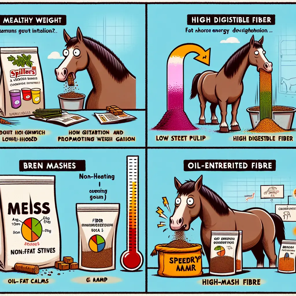 High-fat ingredients for horse mashes