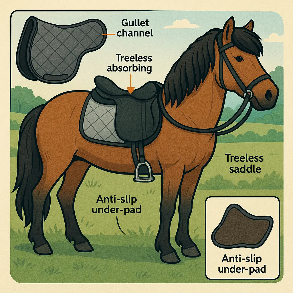 Treeless Saddle Pads For Icelandic Horses: Spine-Safe Fit