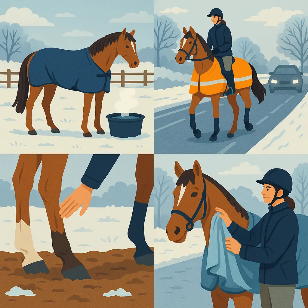 Winter Horse Care: Keep Horses Hydrated, Safe And Seen
