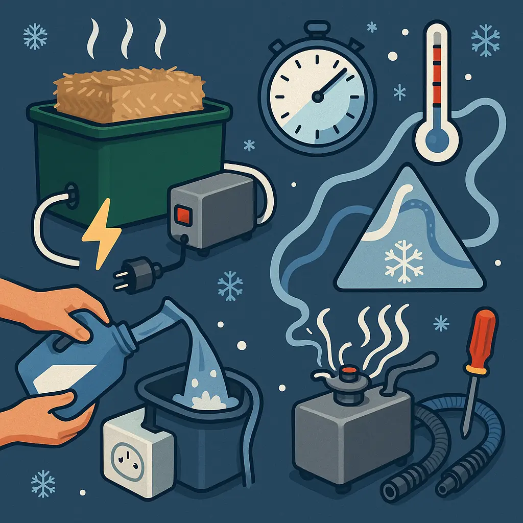 Haygain Steaming In UK Winter: Power, Freeze, Descale