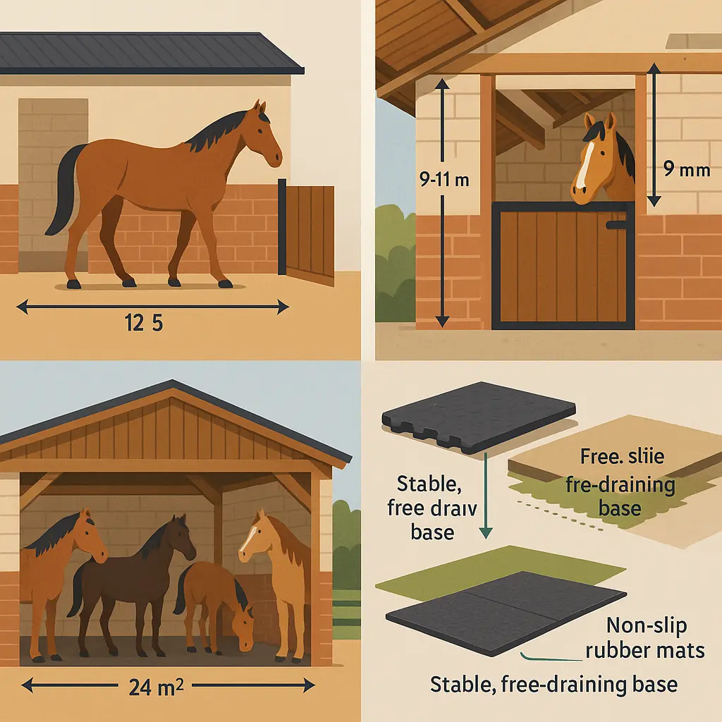 UK Horse Stable Sizes: BHS Minimums, Roof & Ventilation