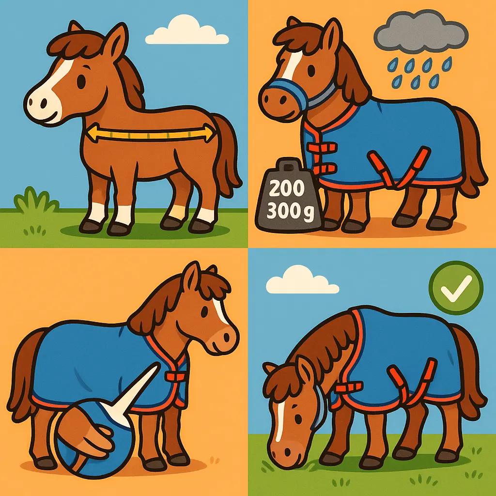 Small Pony Rug Sizes 4'9 To 5'0: Measure, Fit, UK Weights