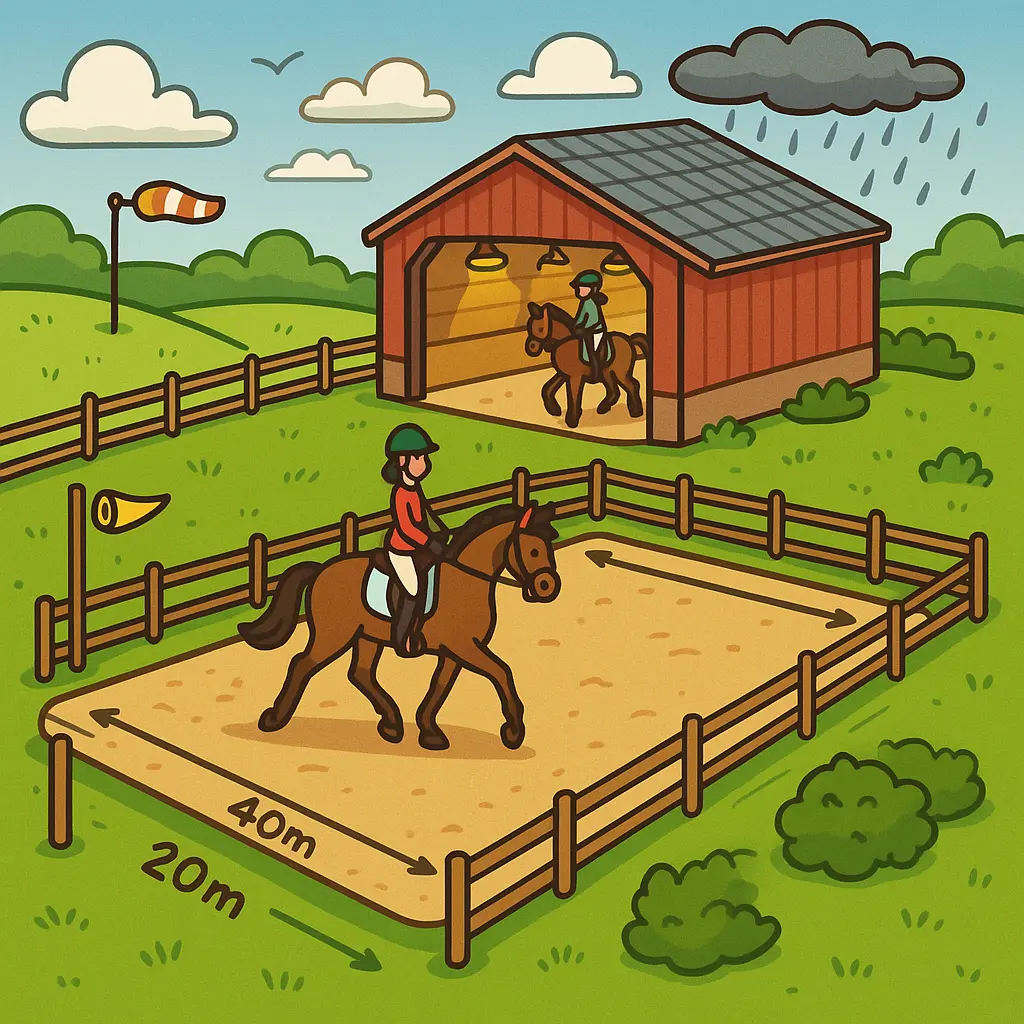 Small UK Horse Arenas: Sizes, Footing, Year-Round Use