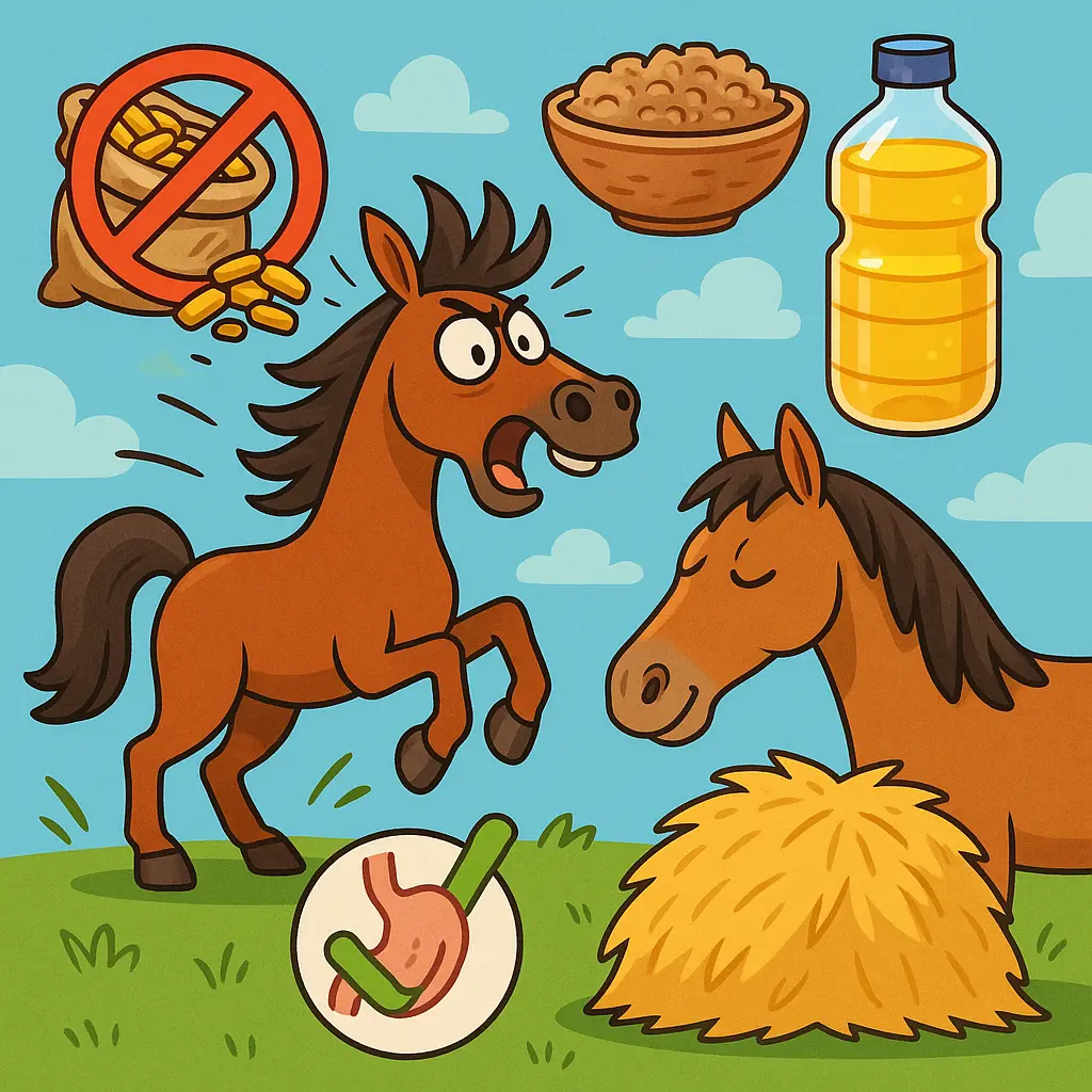 Ex-Race Thoroughbred Feeding: Calm With Fibre And Oil