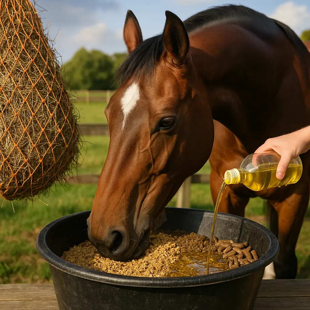 Ex-Race Thoroughbred Feeding: Calm With Fibre And Oil