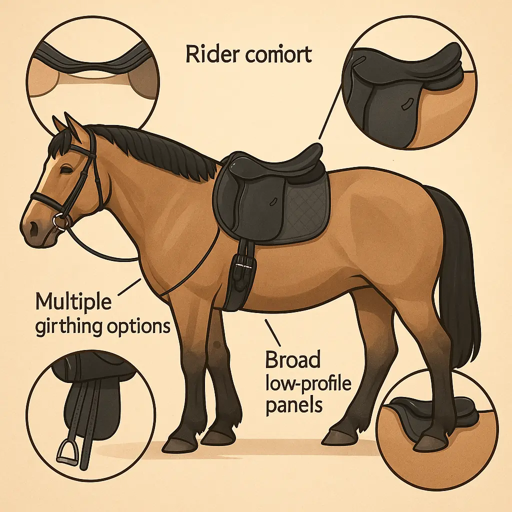 Saddles For Wide, Flat-Backed Cobs: Fit And Comfort