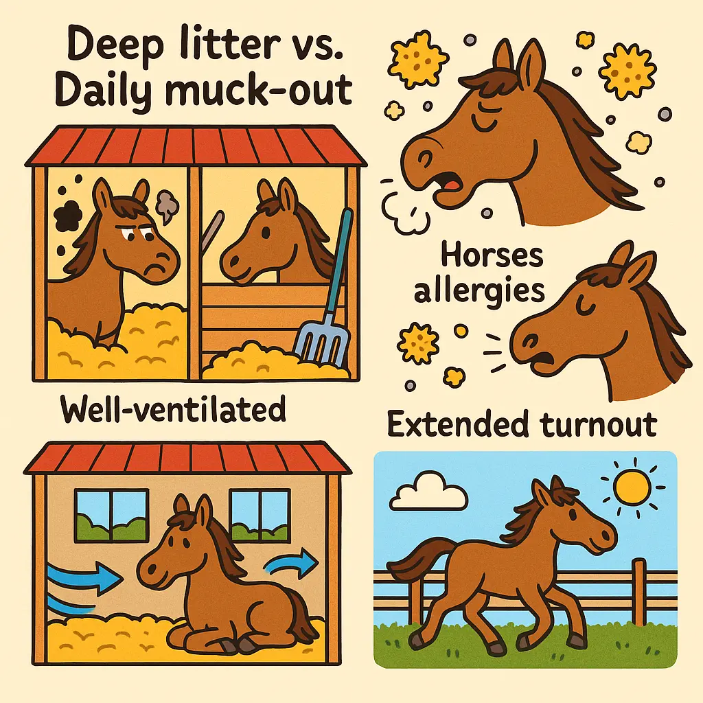 Daily Muck-Out Beats Deep Litter For Allergy-Prone Horses