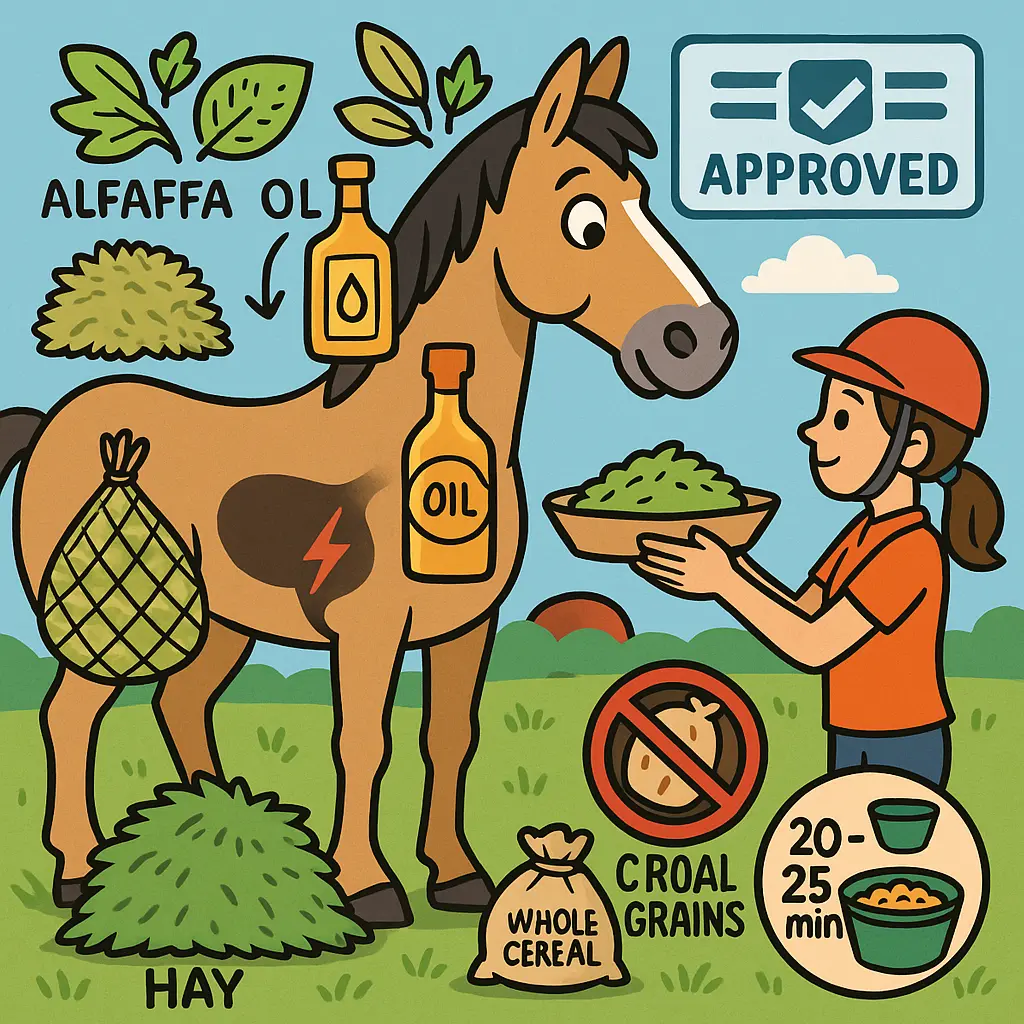 Ulcer-Prone Horses: Low-Starch, High-Oil Weight Gain