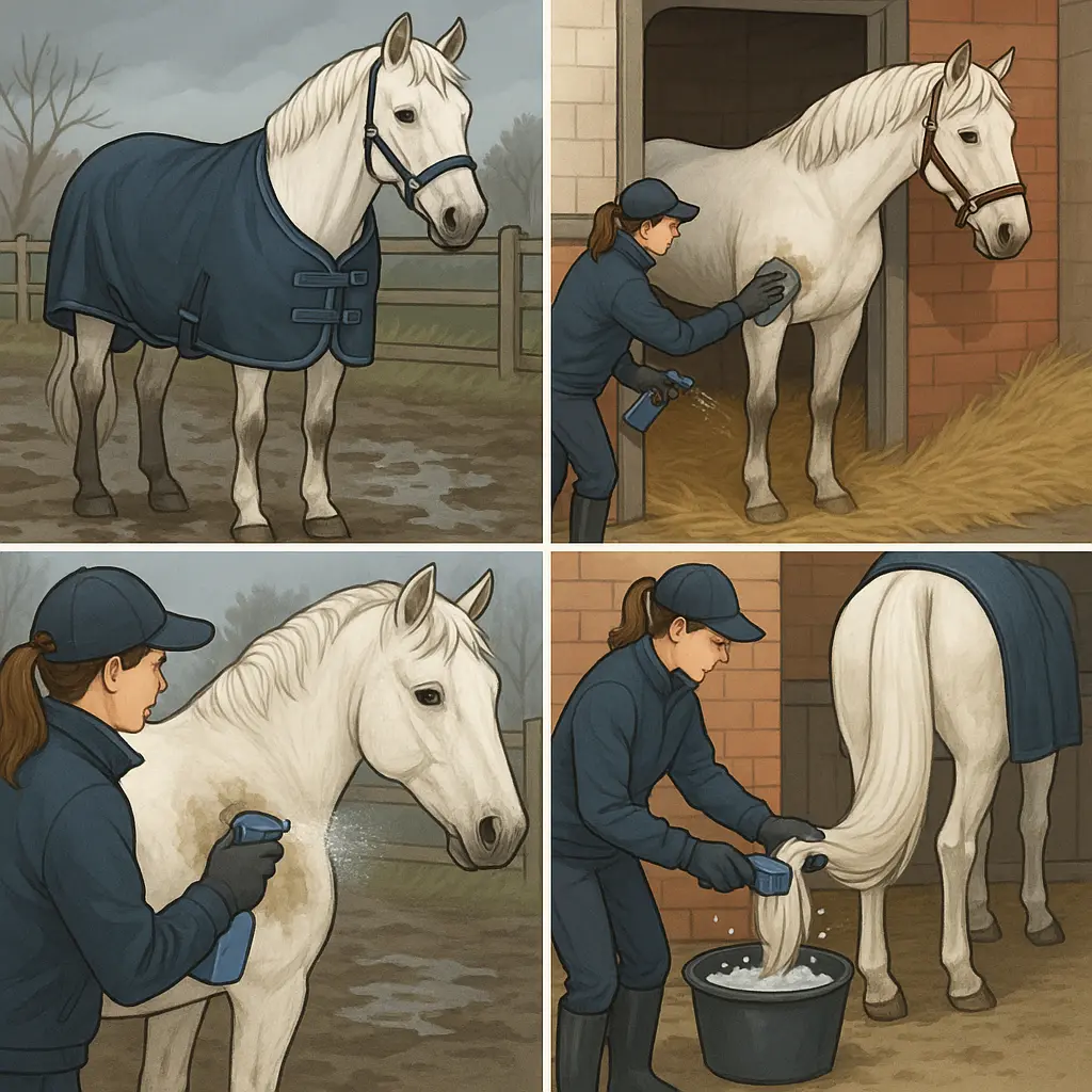 Grey Horse Winter Routine: Keep Them Bright In UK Mud