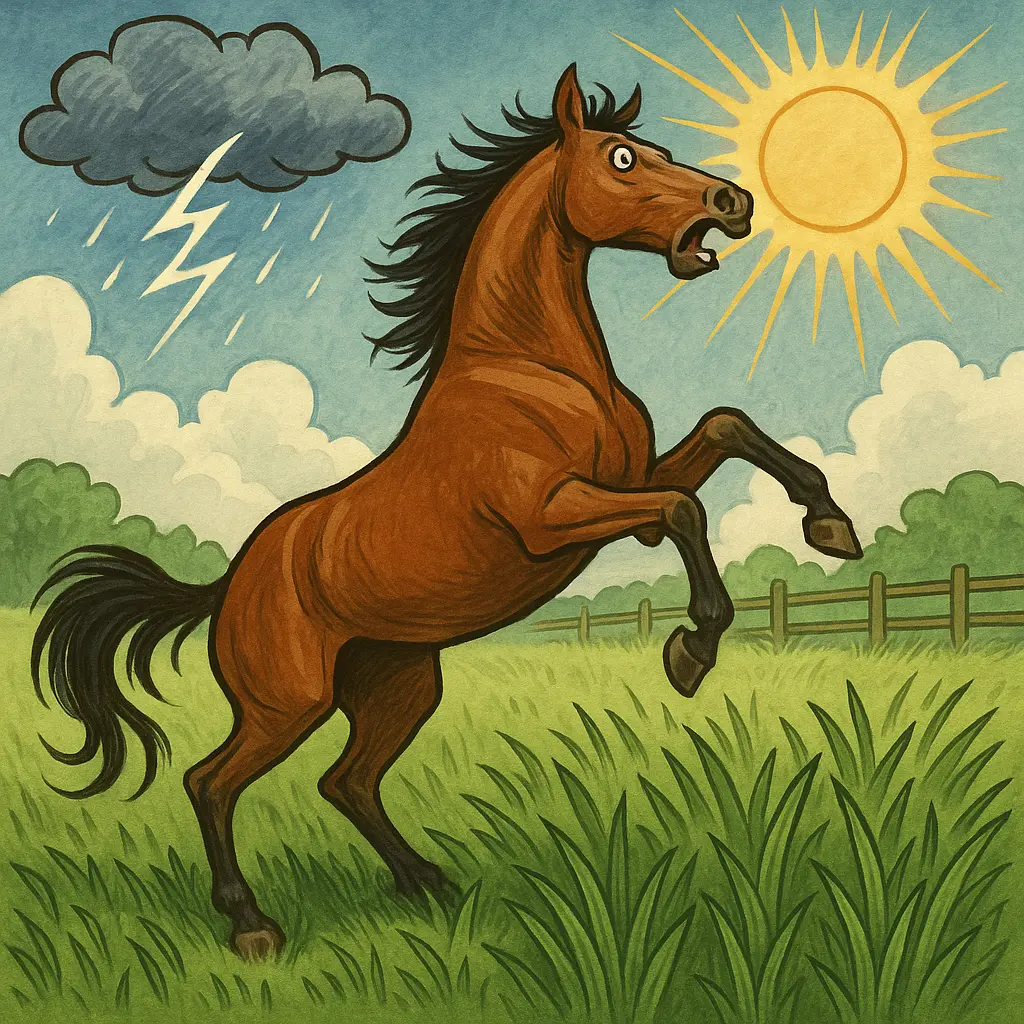 Spring Grass And Spooky Horses: Calm Behaviour Fast