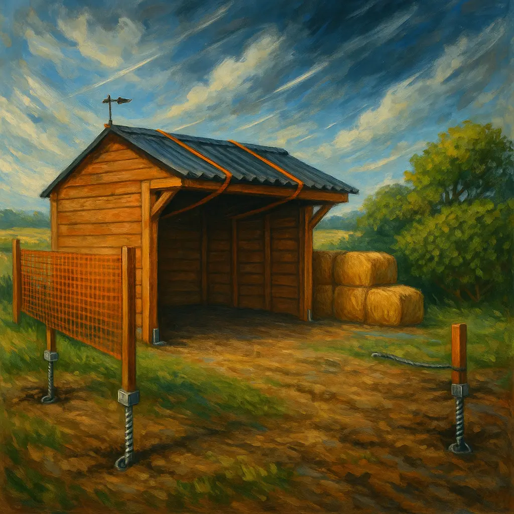 Field Shelter Storm-Proofing: Anchors And Windbreaks