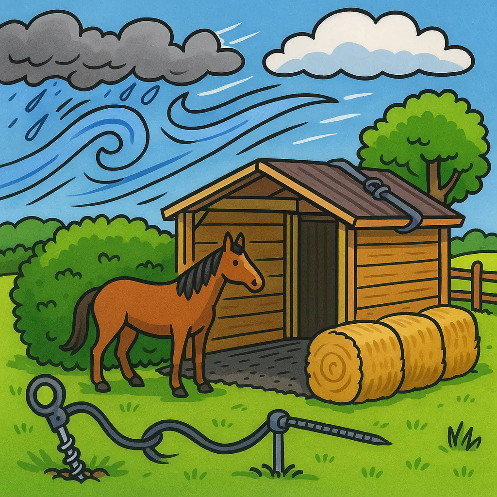 Field Shelter Storm-Proofing: Anchors And Windbreaks