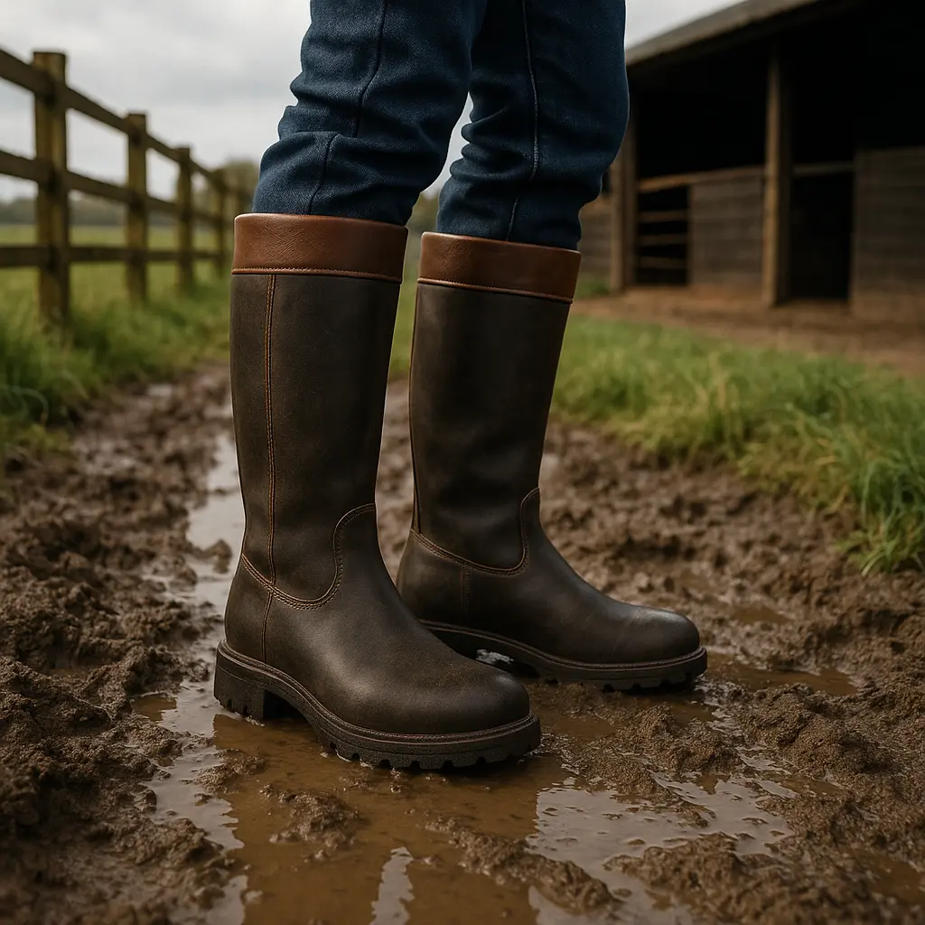 Leather-Lined Wellies For UK Yard Work: Grip And Durability