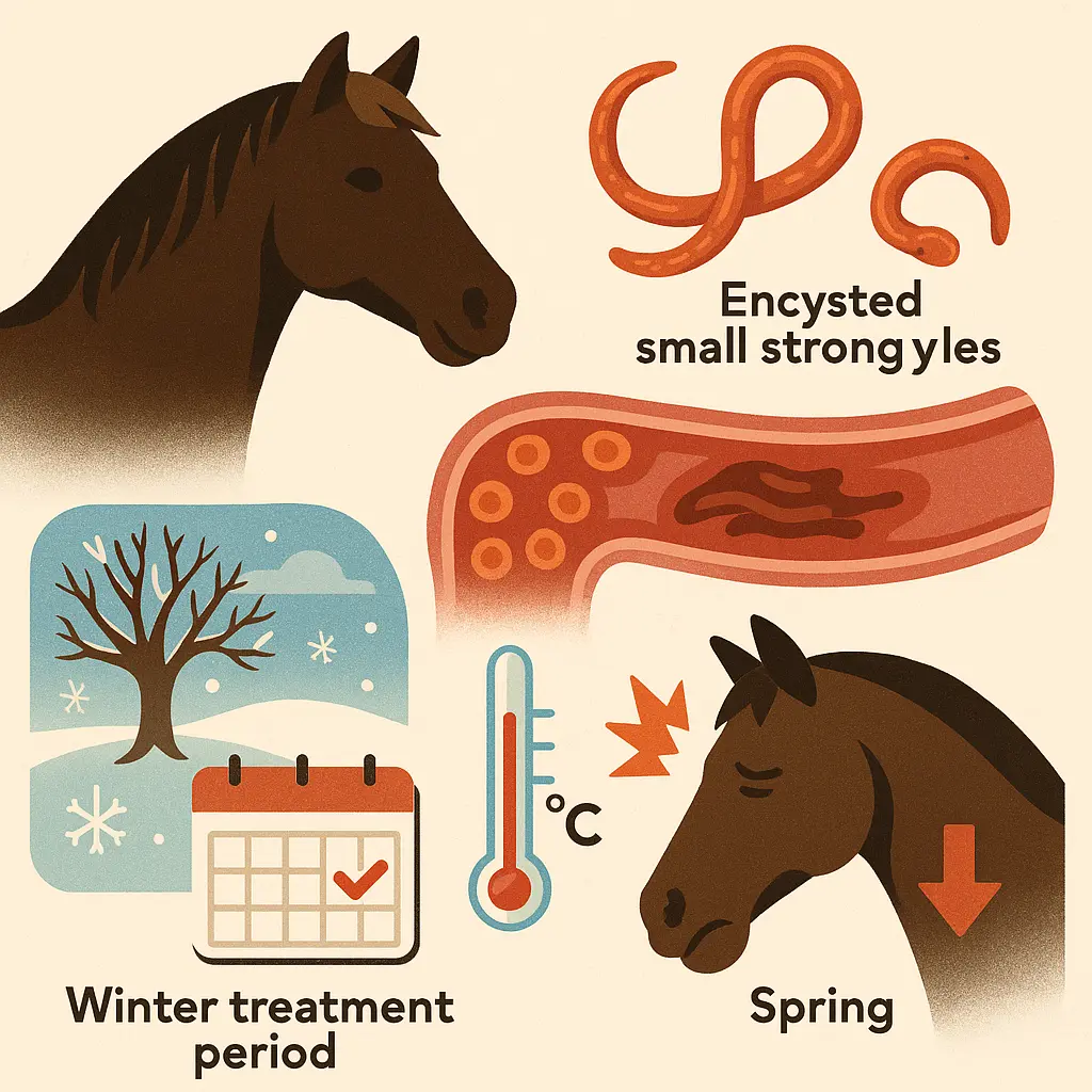 Encysted Redworm: When To Worm UK Horses This Winter