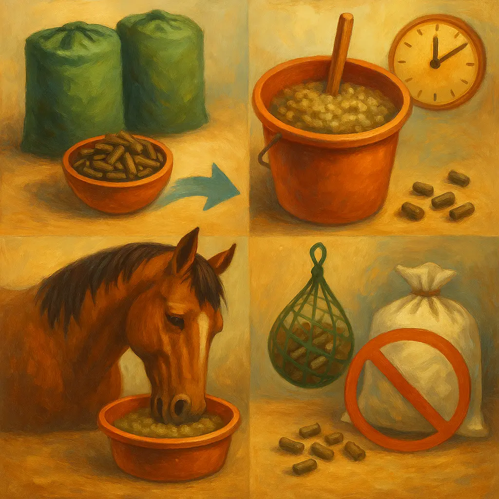 Grass Pellets: Soak 1:4, 2 Hours Cold Or 15 Minutes Hot