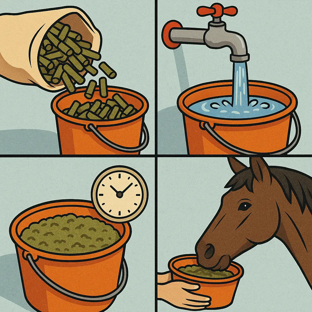 Grass Pellets: Soak 1:4, 2 Hours Cold Or 15 Minutes Hot