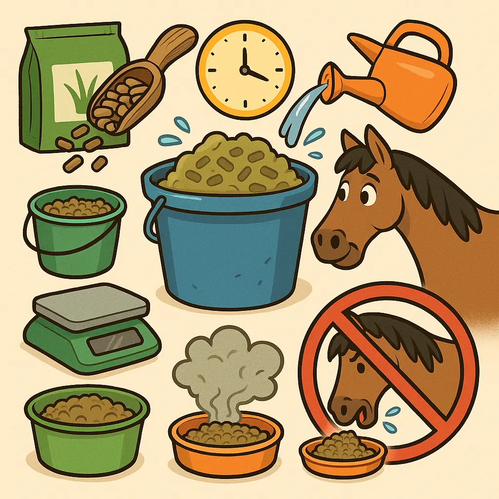 Grass Pellets: Soak 1:4, 2 Hours Cold Or 15 Minutes Hot