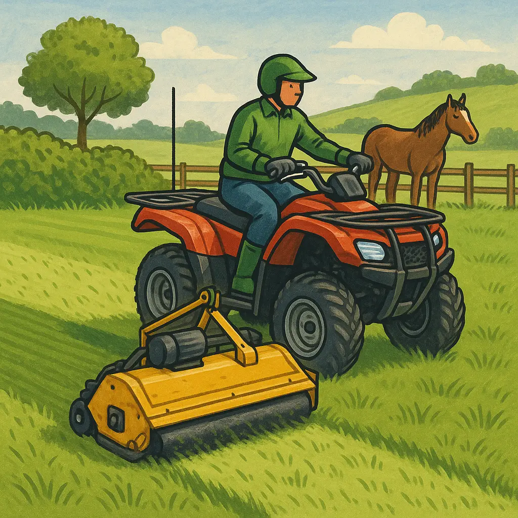 Quad And Flail Topper: No Tractor For 5–10 Acre Horse Yards